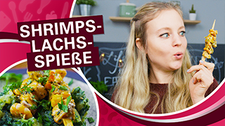 Shrimps-Lachs-Spieße